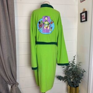 Bath Robe Nickelodeon Rugrats The NickBox Tommy Stu Pickles Large - 3XL Green